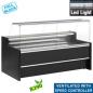 Preview: FC20/B5-VR2 (25) Florence Verkaufstheke Umluft mit gerader Glasscheibe 90°, mit Reservefach - SCHWARZ